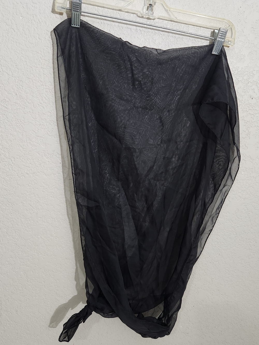 Black Lightweight Sheer Scarf Wrap